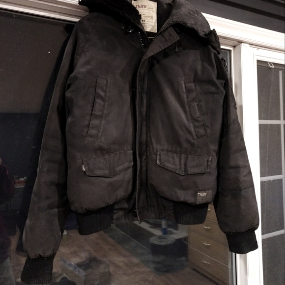 TNA Black Winter Bomber Jacket - Picture 1 of 1